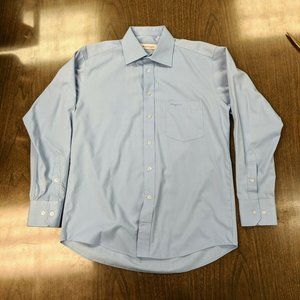 Salvatore Ferragamo Dress Shirt Solid Blue